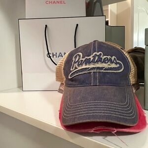 Panthers Blue and Tan Cap